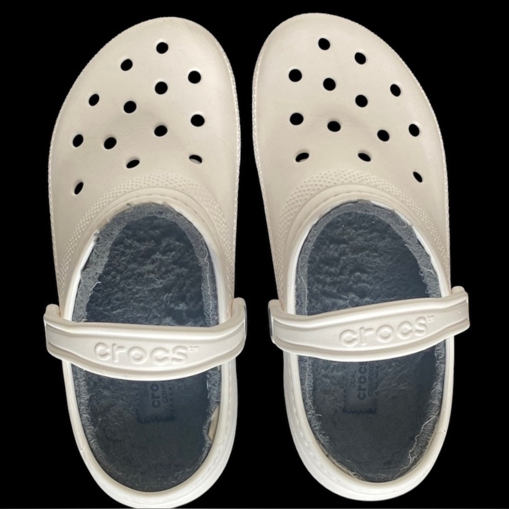 DUAL CROCS COMFORT White Sandals with Ventilation and Heel Strap - Picture 1 of 8